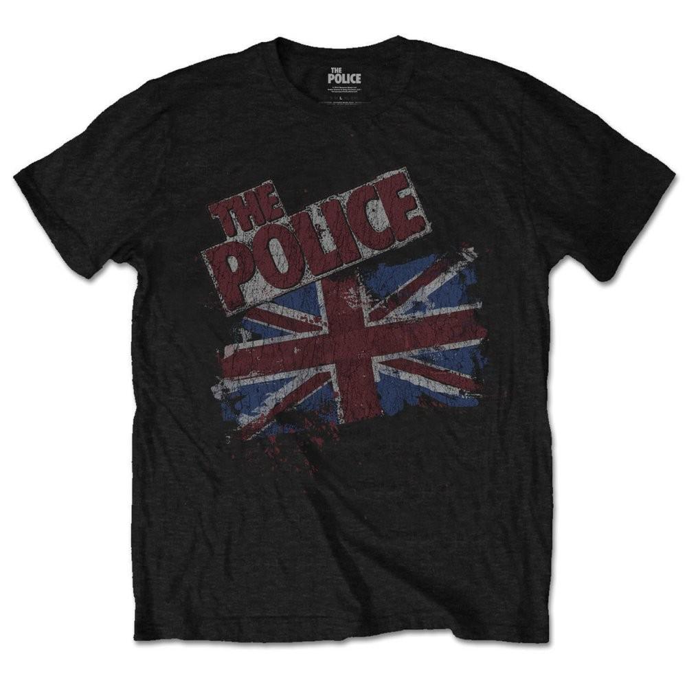 The Police - Vintage Flag Tshirt Homme - Noir